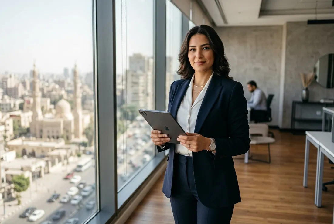 Egyptian business owner accepting customer payments with KeyBS Pay in Cairo and Alexandria