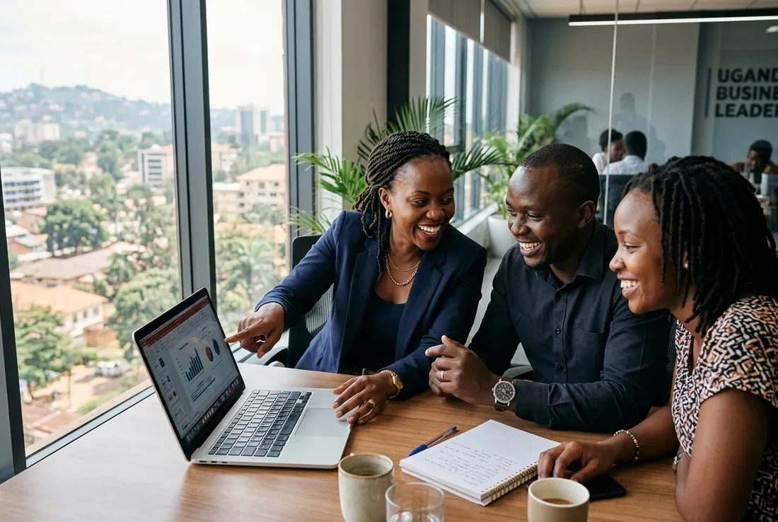 Ugandan business team managing customer collections with KeyBS Pay