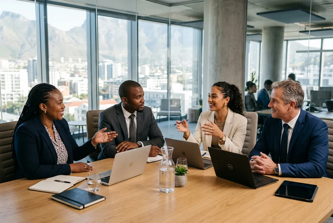 South African business team managing customer collections with KeyBS Pay
