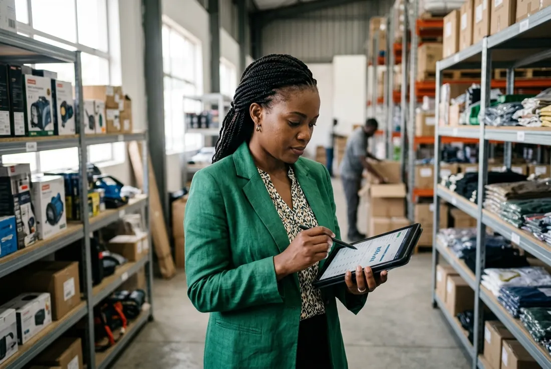 Zambian business managing operations and payments in Lusaka