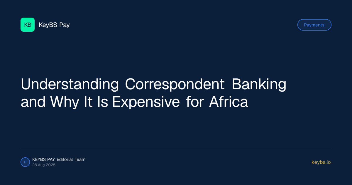 Understanding Correspondent Banking and Why It Is Expensive for Africa — KeyBS Pay