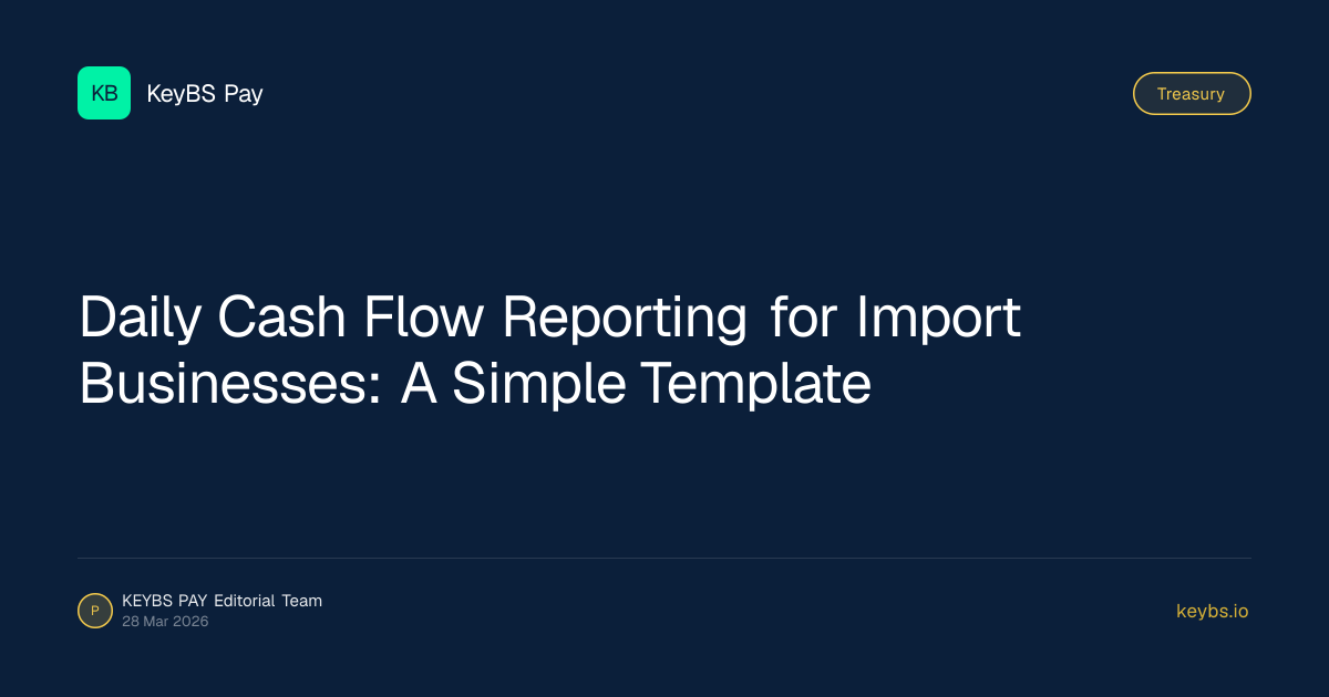 Daily Cash Flow Reporting for Import Businesses: A Simple Template